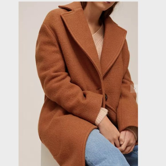 See By Chloé Wool Camel Cacoon Coat - Picture 4 of 5